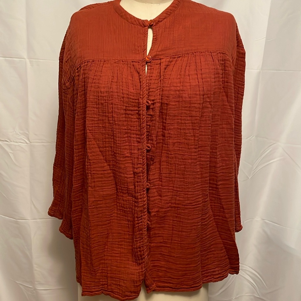 Little Moon cotton long sleeve blouse size Large